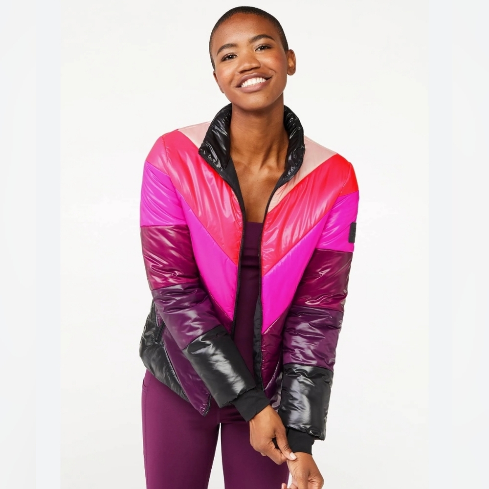 Love & sports multicolor puffer jacket
